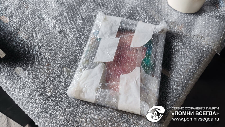 Упаковка фото на стекле, шаг 3